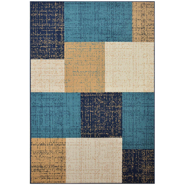 Winston Porter Geometric Square Contemporary Area Rugs Wayfair